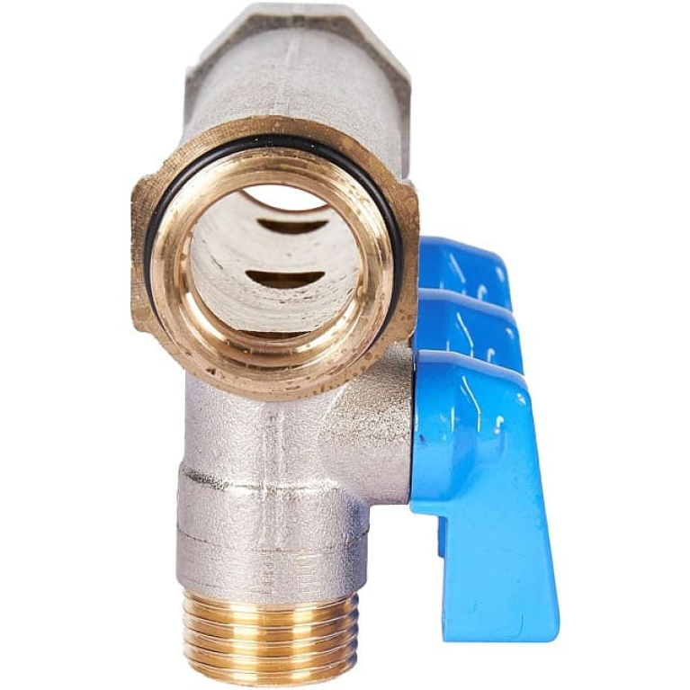 Коллектор 3/4",с синими кранами, 3 отвода 1/2",  STOUT SMB 6211 341203