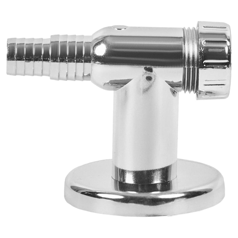 Обратный клапан для стиральной машины на слив d32 мм, 19x22мм, пластик (хром)