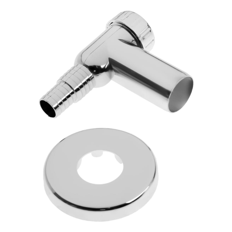 Обратный клапан для стиральной машины на слив d32 мм, 19x22мм, пластик (хром)