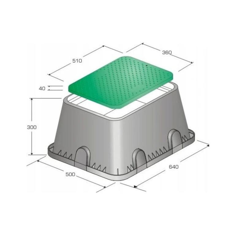 Короб клапанный JUMBO  IRRITEC, для пяти клапанов
