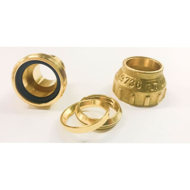Переходник 20х1/2" НР латунь для ПНД труб TIEMME