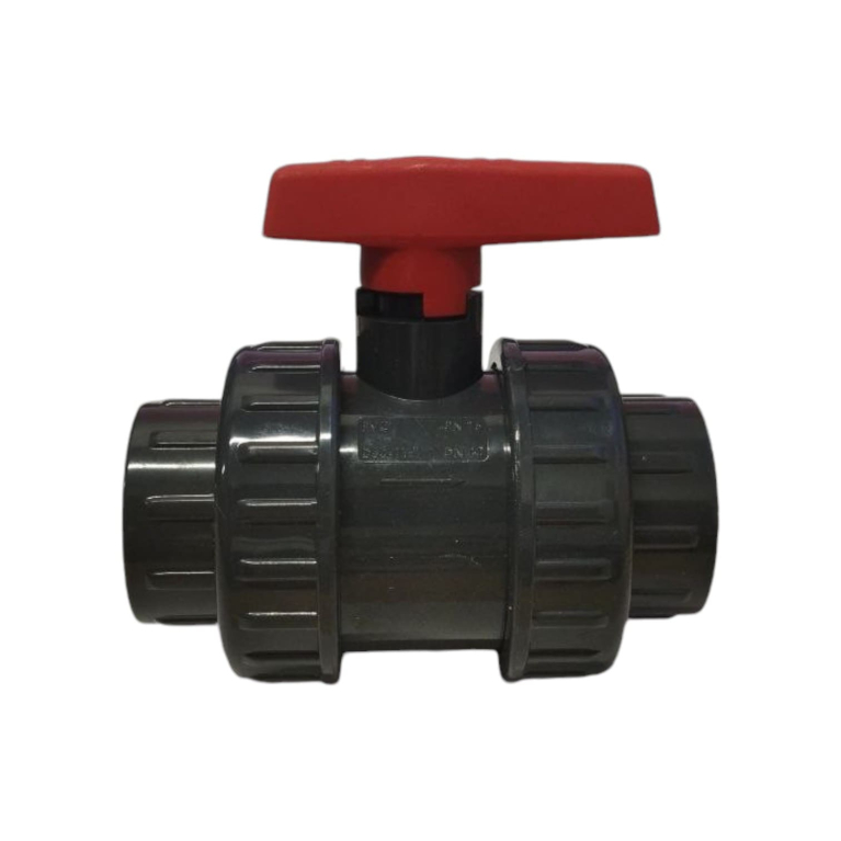 Кран шаровый ПВХ клеевой 50 PN16 Plimat
