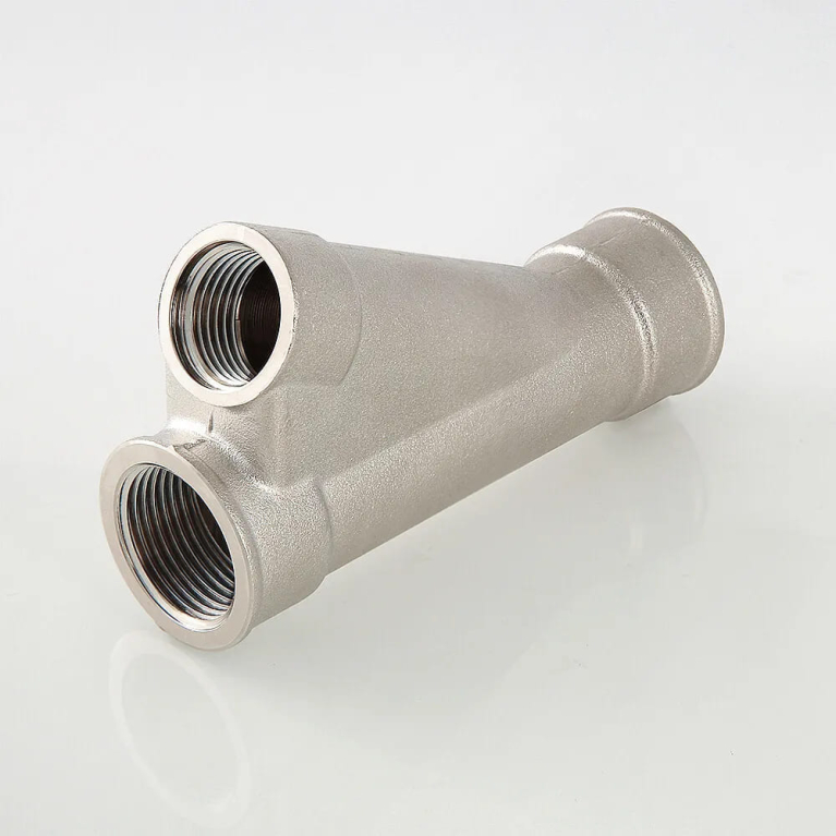 Тройник косой 1"x1/2", для гильзы под погружной датчик VTr.