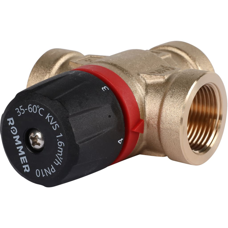 Термостатический смесительный клапан 3/4" RVM-0112-166020 Rommer для отопл и ГВС 35-60