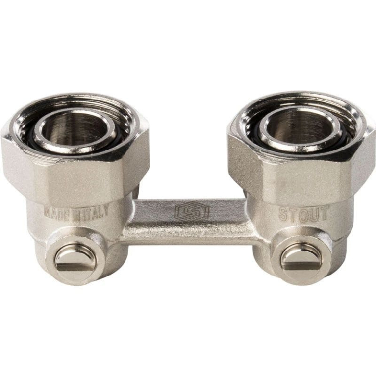 Узел нижнего подключения для радиатора STOUT, УГЛОВОЙ 3/4", SVH-004-000020