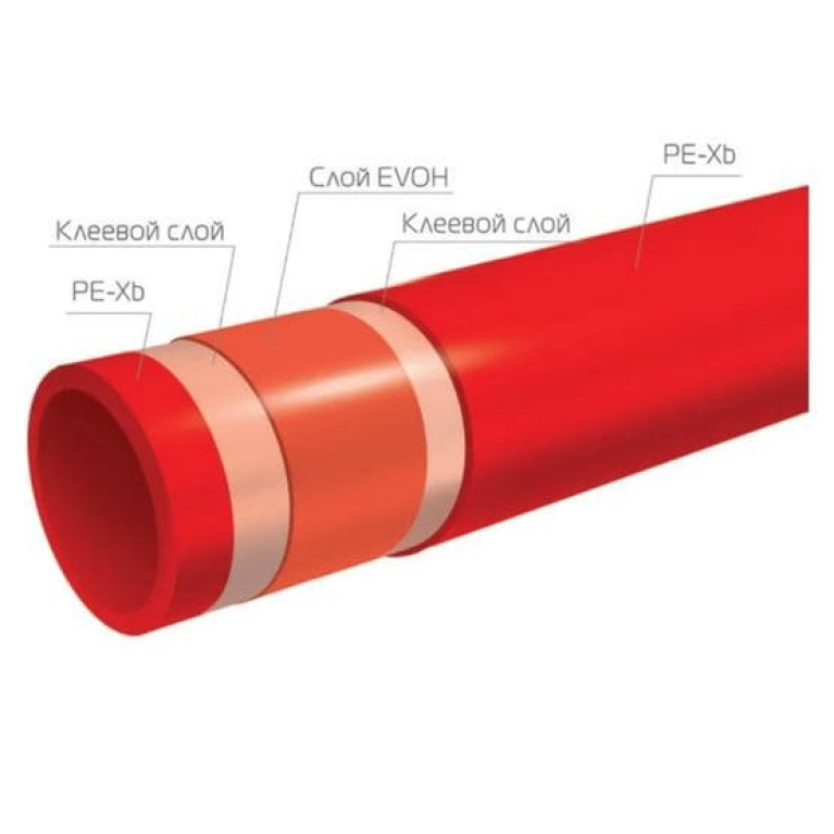 Труба для теплого пола PEXb-EVOH 16*2.0 VIEIR красная , 100м кусок